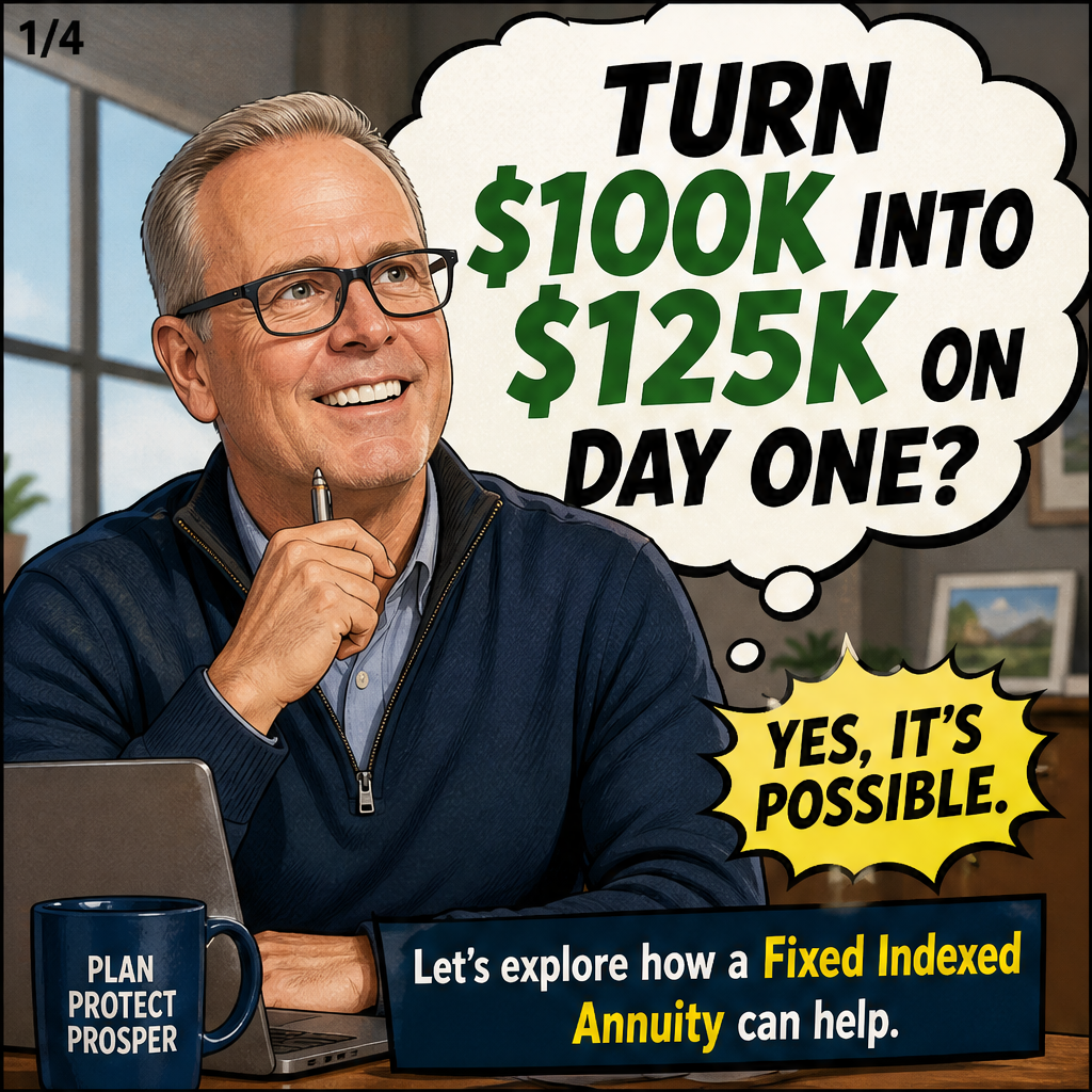 Turn $100K Into $125K on Day One? Explore a Fixed Indexed Annuity with Protected Growth